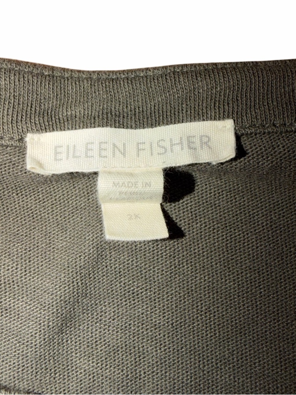 Eileen Fisher 2X Organic Cotton Charcoal Gray Tank Top Minimalist - Picture 5 of 8
